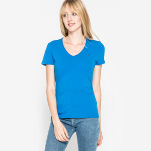Tommy Hilfiger dámské modré tričko Lizzy - L (492)